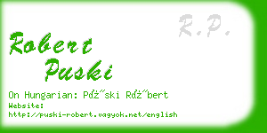 robert puski business card